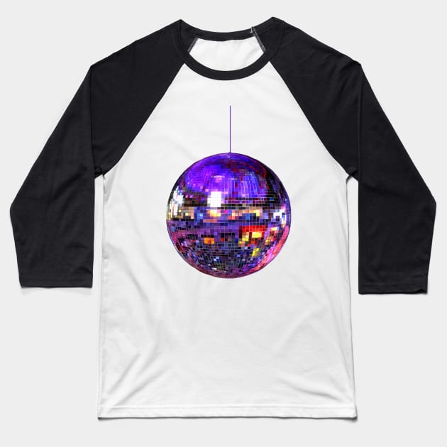 Dazzling Disco Ball Baseball T-Shirt by Art by Deborah Camp